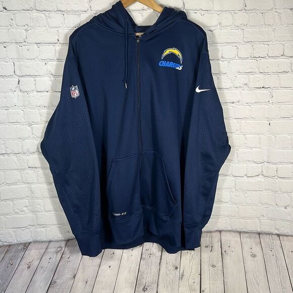 Los Angeles Chargers NFL On Field Therma Fit  Full Zip Hoodie Sweatshirt XXL - Picture 1 of 11